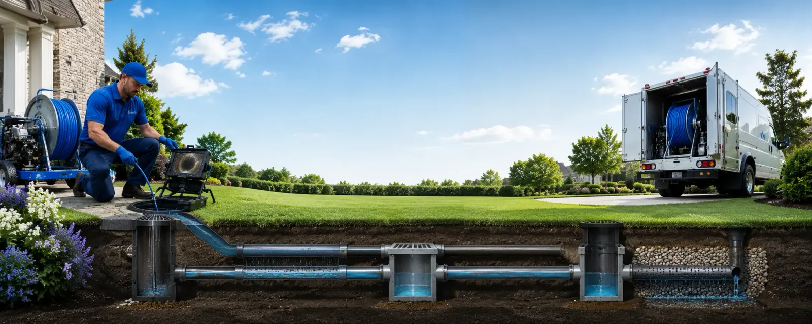 Outdoor drain cleaning information for Holcomb, IL